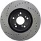 Centric Parts SPORT CROSS DRILLED BRAKE ROTOR 128.40057L - alternate 4